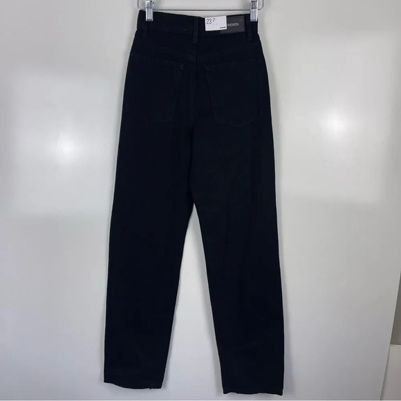 NEW RSQ Black Distressed High Rise Baggy Jeans Straight Leg Women's Size 23 - Picture 7 of 10